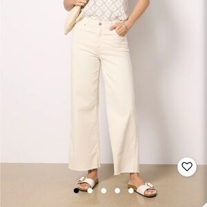 AG Adriano Goldschmied Saige Wide Leg Crop Jeans in Opalstone